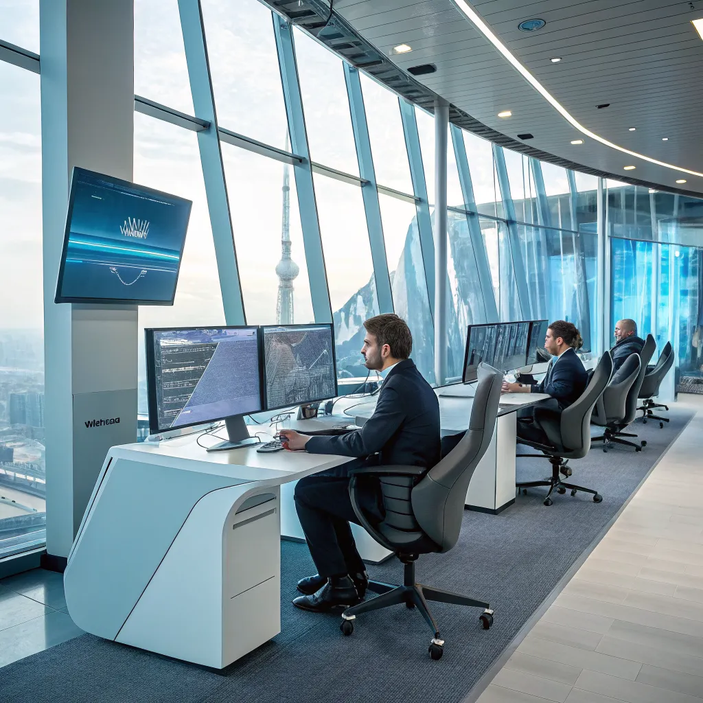 TORVEXION futuristic office